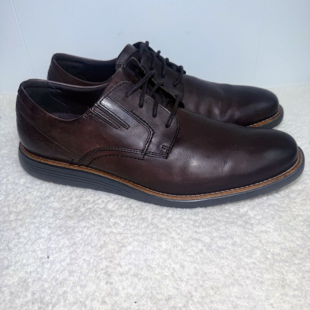 Rockport Total Motion City Plain Toe Men’s Brown Oxfords  Shoes Size 12 - Picture 2 of 8